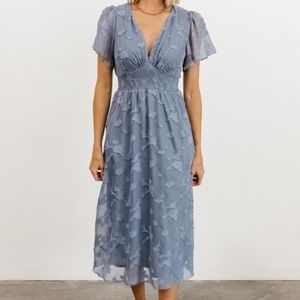 Baltic Born June Smocked Midi Dress - Blue 2X
